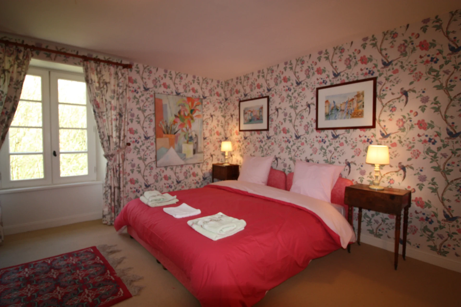 Chambre rose, lumière du matin