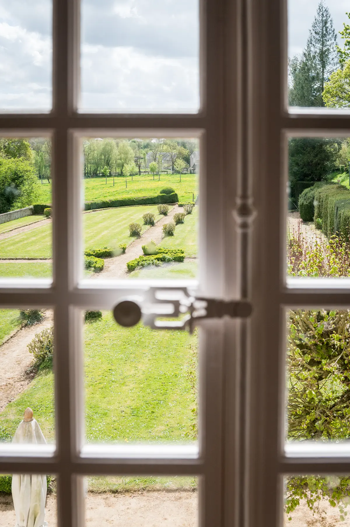 Vue sur le jardin à la française